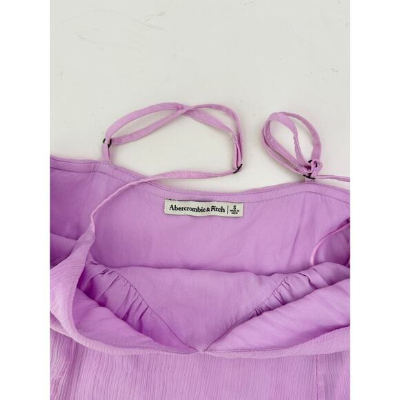 Abercrombie & Fitch purple drop waist ruffle mini dress - size small - Picture 4 of 5